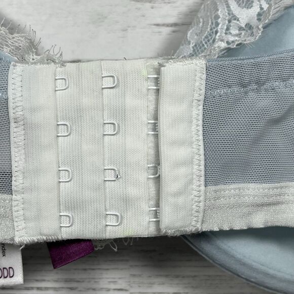 Adore Me light blue lace lightly lined balconette bra size 40DDD - Picture 4 of 6